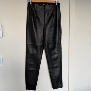 Zara Sleek Black Vegan Leather Leggings